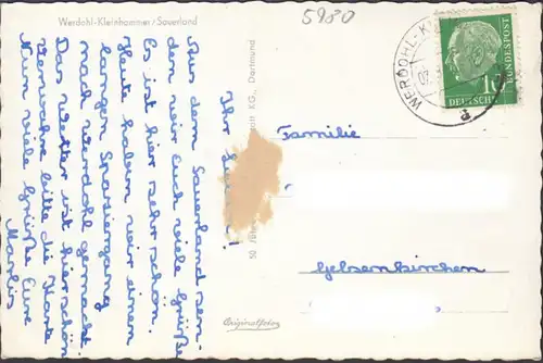 Werdohl Kleinhammer, Stadtansicht, gelaufen