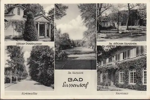 Bad Sassendorf, Kurhaus, Birkenallee, Brinkbrunnen, couru en 1957
