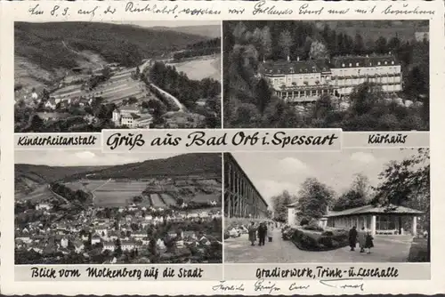 Bad Orb, Kinderheilanstalt, Kurhaus, Gradierwerk, gelaufen 1956