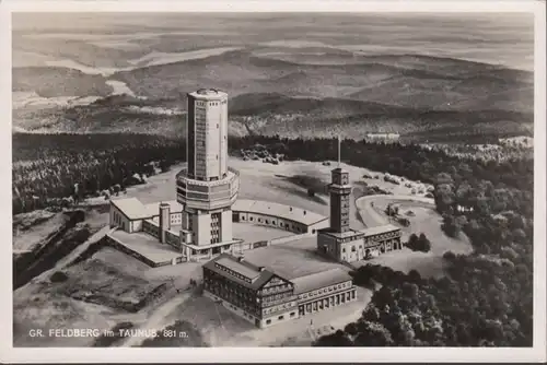 Grosser Feldberg im Taunus, Fernseh UKW Sende Turm, gelaufen 1954