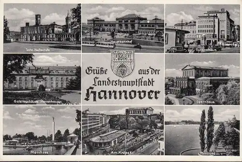 Hanovre, Université, manoir, Europahaus, couru 1955