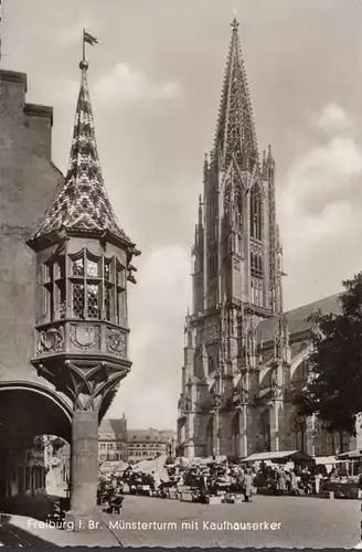Fribourg, Tour de Münster avec grand magasin, Rotary Club, couru en 1961
