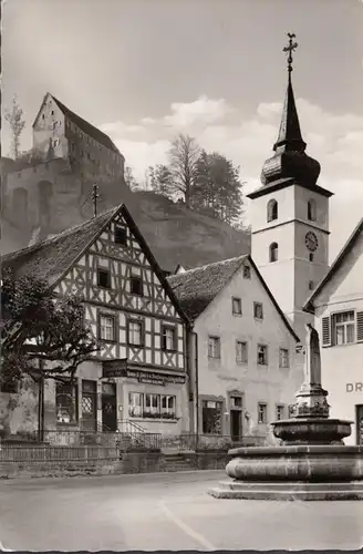 Pottenstein, Marktplatz mit Burg, ungelaufen