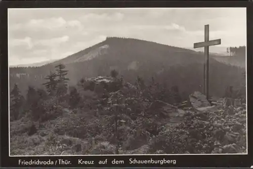 Friedrichroda, Kreuz auf dem Schauenburgberg, ungelaufen
