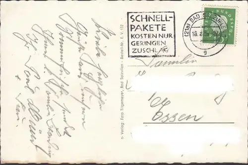 Bad Salzuflen, Langestrasse, Leopoldsprudel, Kurklinik, gelaufen 1959