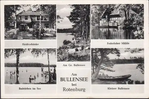 Rotenburg, Fedeloher Mühle, Heideschänke, Bullensee, gelaufen 1957