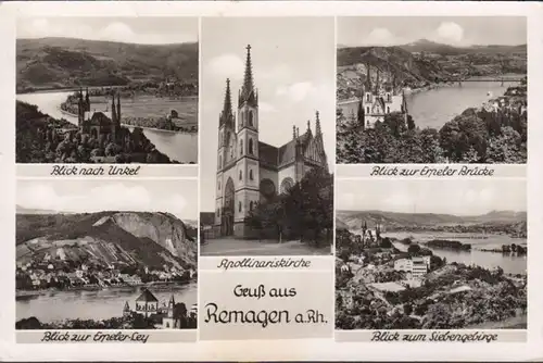 Gruss aus Remagen, Mehrbild, gelaufen 1954