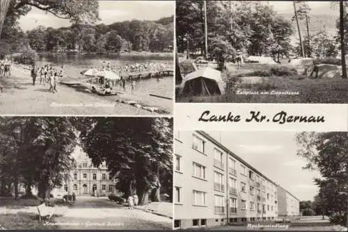Lanke, Zeltplatz, Badeanstalt, Krankenhaus, Neubausiedlung, gelaufen 1973