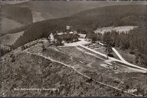 Bad Sachsa, Ravensberg, Fliegeraufnahme, gelaufen 1961