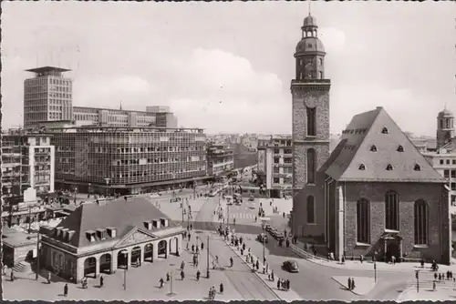 Frankfurt a. Main, Hauptwache und Katharinen Kirche, gelaufen 1956