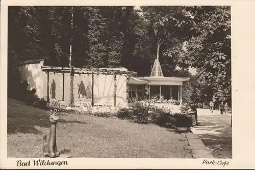 Bad Wildungen, Park Cafe, gelaufen 1957