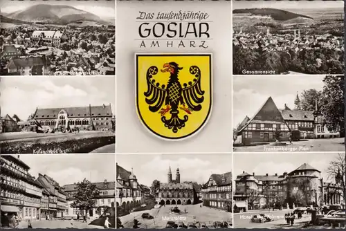 Goslar, église, cour de chaussures, marché, l'hôtel, non-roulé