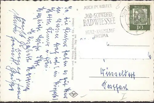 Bad Wiessee, Lindenplatz, Caisse d'épargne, L. Strasser, couru 1961