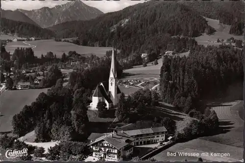 Bad Wiessee, Kirche, Fliegeraufnahme, gelaufen 1959