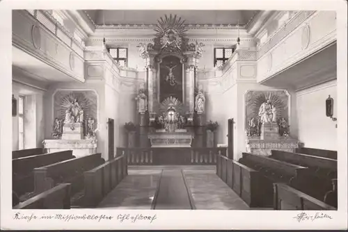 Schlehdorf, Kirche im Missionskloster, Altar, gelaufen 1952