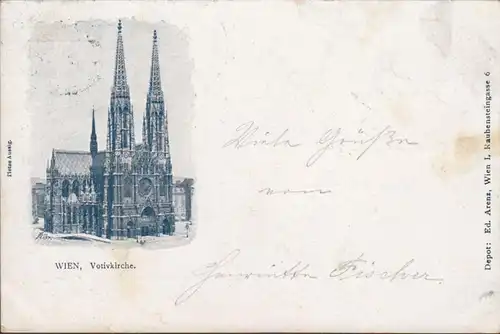 Wien, Votivkirche, gelaufen 1899