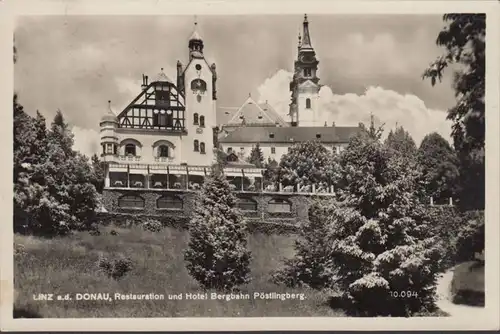 Linz a.d. Donau, Restaurantion und Hotel Bergbahn, gelaufen