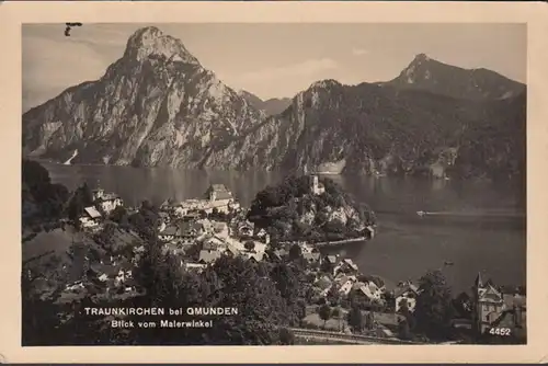 Traunkirchen, vue de l'angle du peintre, couru en 1940