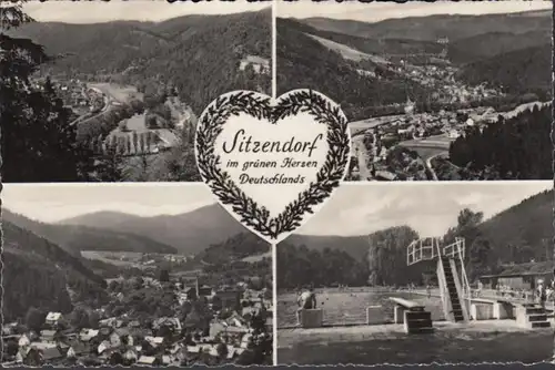 Sitzendorf, Stadtansichten, Freibad, gelaufen 1960