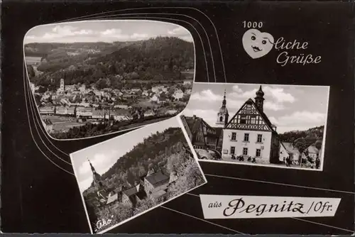 Pegnitz, vue de la ville, incurvée