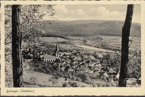 Gailingen, vue de la ville, couru en 1950