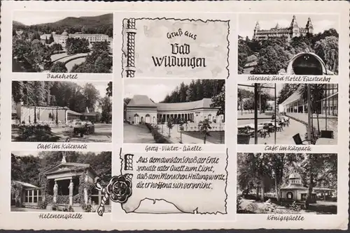 Bad Wildungen, café, source royale, hôtel de bain, parc thermal, incurable