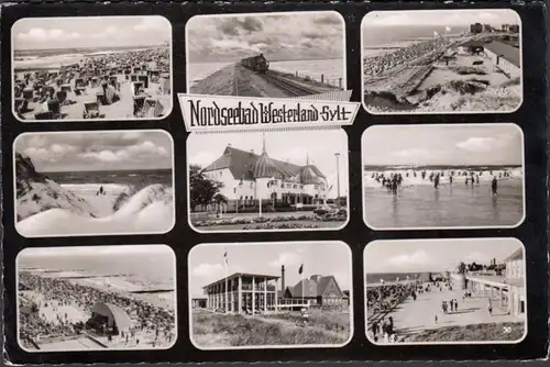 Sylt, Westerland, Hindenburgdamm, Strand, Promenade, gelaufen 1959
