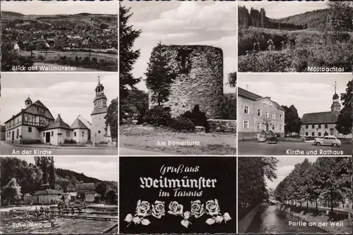 Weilmünster, église, mairie, piscine, couru 1959