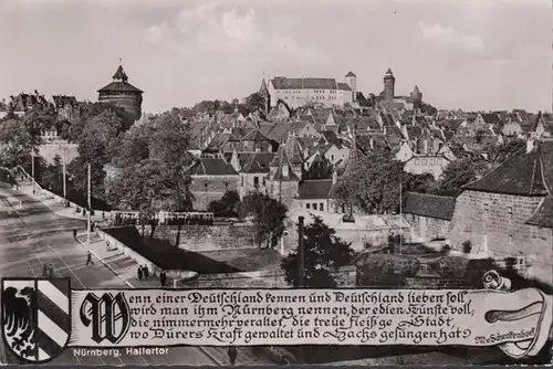 Nuremberg, vue de la ville, Hallertor, incurvée