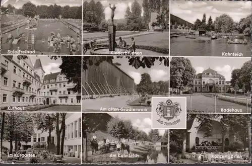 Bad Rothenfelde, Freibad, Kurhaus, Badehaus, Gradierwerk, gelaufen 1959