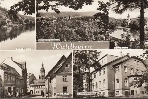 Waldheim, Dresdner Strasse, Erholungsheim, Rathaus, gelaufen 1968