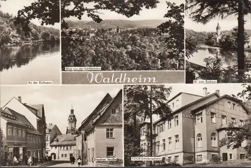 Waldheim, Dresdner Strasse, Resortheim , Mairie hôtel de ville, couru en 1968