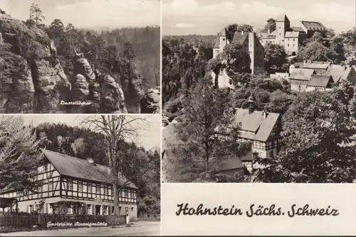 Hohnstein, Gastät, Distellen, Vue de la ville, couru
