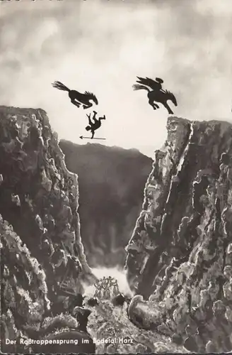 Thale, saut de cheval dans la vallée de Bode en 1963