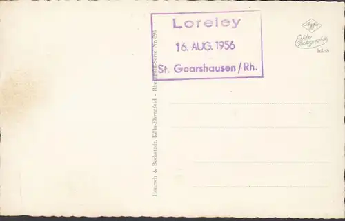 Die Loreley, Das Loreley Lied, ungelaufen- datiert 1956