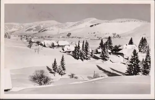 Bernau, Gasthof Rössle im Winter, gelaufen 1955