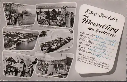 Meersburg, Auto Fähre, Obertor, Hafen, gelaufen 1962
