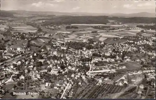 Stockach, Fliegeraufnahme, gelaufen 1962