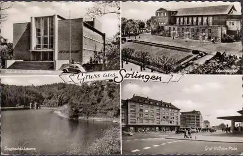 Solingen, Handelskammer, Stadttheater, Graf Wilhelm Platz, gelaufen 1957