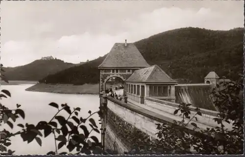 Edersee Sperrmauer mit Schloss Waldeck, ungelaufen