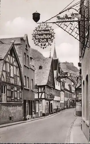 Bacharach, Gartenbauberieb Bungerl, Cafe und Bäckerei, gelaufen 1958