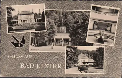 Bad Elster, Kurhaus, Marienquelle, Badehaus, gelaufen 1960