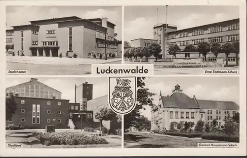Luckenwalde, Theater, Stadtbad, Schule, ungelaufen
