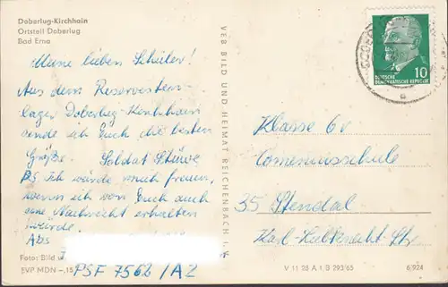 Doberlug-Kirchhain, Bad Erna, couru en 1967