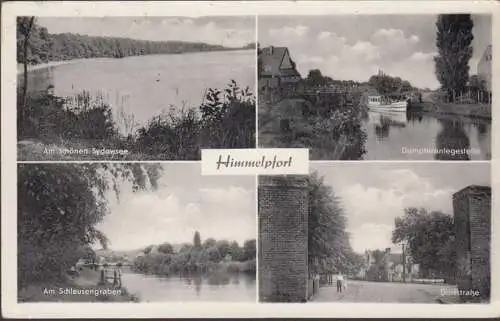 Himmelpfort, Sydawsee, Dampferanlegestelle, Dorfstrasse, Schleusengraben, gelaufen 1965