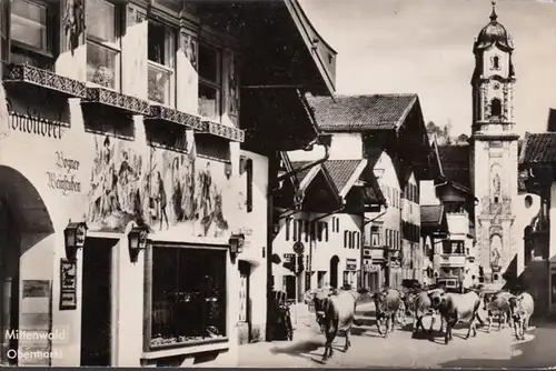 Mittenwald, Obermarkt, Bogner Weinstuben, gelaufen 1961