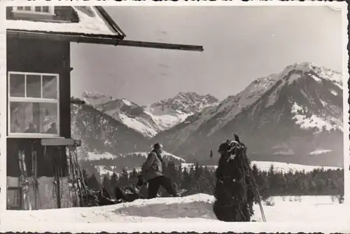 Oberstdorf, Cafe und Skihütte Karatsbichl, gelaufen 1954