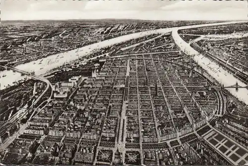 Mannheim, vue de la ville, couru en 1958