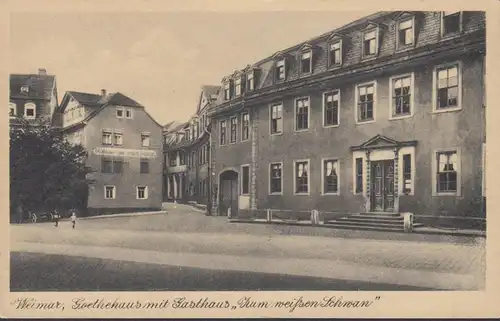 Weimar, Goethehaus mit Gasthaus Zum weissen Schwan, ungelaufen