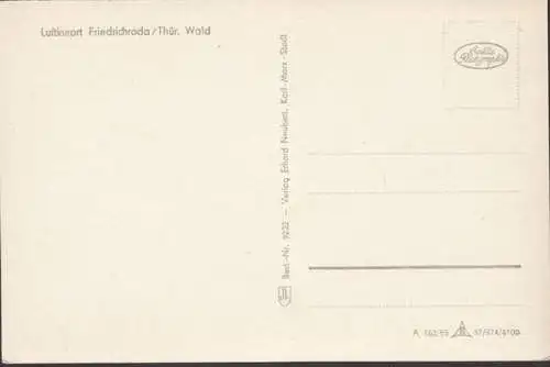 AK Friedrichroda, Viehtrieb, Elektrohaus, Eis Diele, ungelaufen